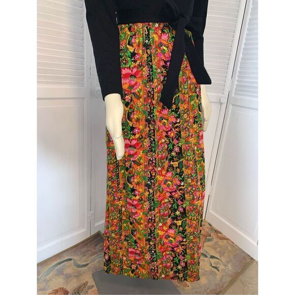Vintage 60’s Long Sleeve Maxi Dress Size Medium - Picture 12 of 16